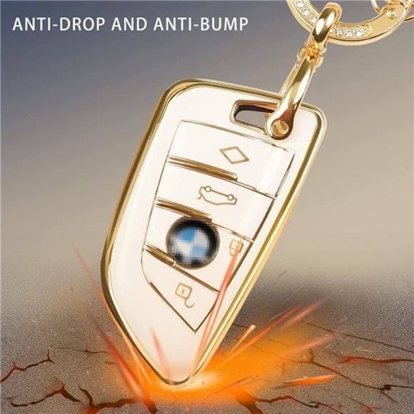 NEW Bling BMW Key Fob Cover Key Chain - Picture 3 of 5